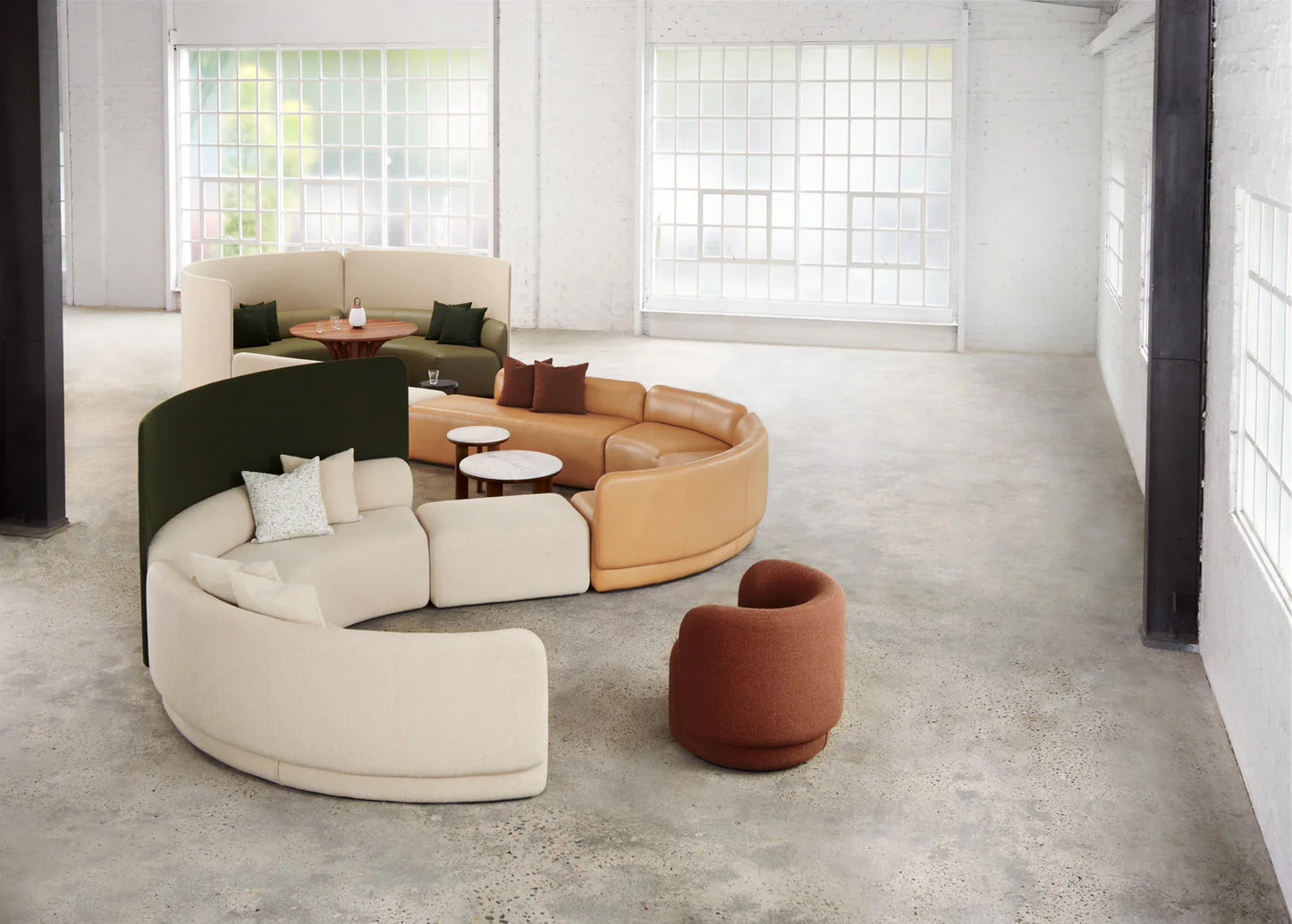 Mega Tulip High Chaise Round Left