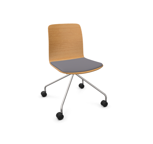 Fiore Wood Conference Chair 3 with Seat Upholstery