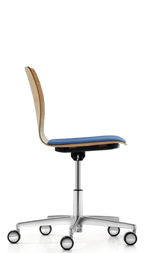 Fiore Wood Conference Chair 4 with Seat Upholstery