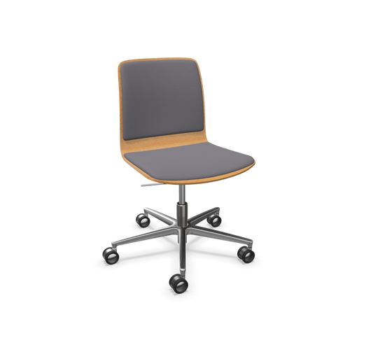 Fiore Wood Conference Chair 4 with Front Upholstery