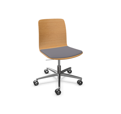 Fiore Wood Conference Chair 4 with Seat Upholstery