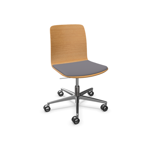 Fiore Wood Conference Chair 4 with Seat Upholstery