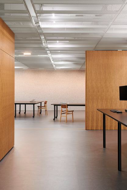 Chameleon Small Rectangular Table on Castors (Round Leg)