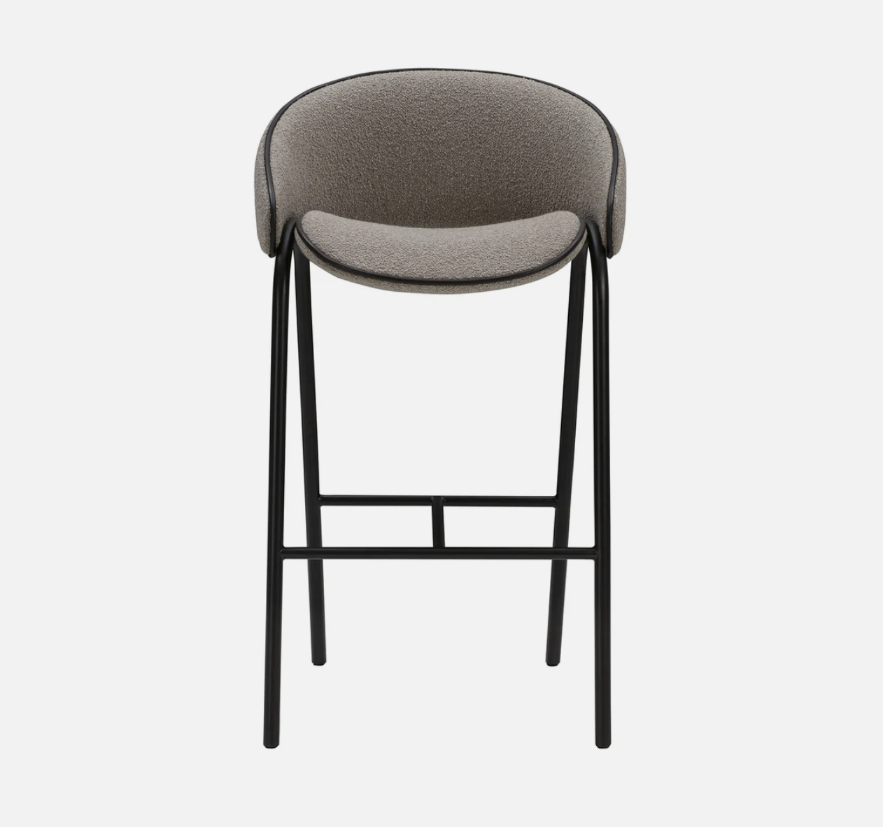 Folium Bar Stool with Leather Piping