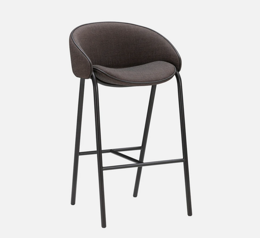 Folium Counter Stool with Leather Piping