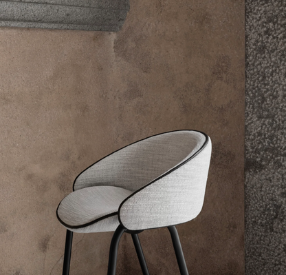 Folium Counter Stool with Leather Piping