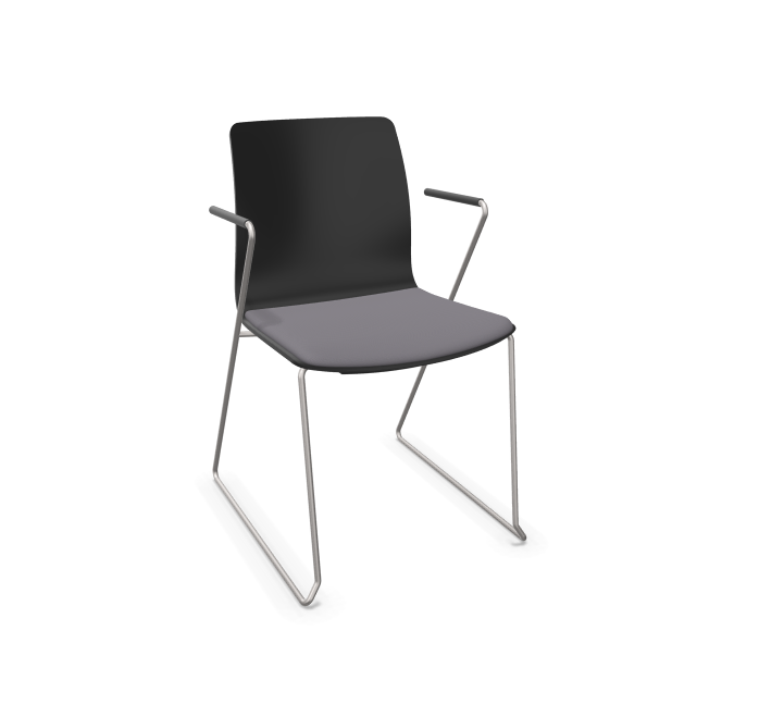 Fiore Sled Armchair Seat Upholstery