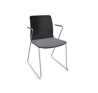 Fiore Sled Armchair Seat Upholstery