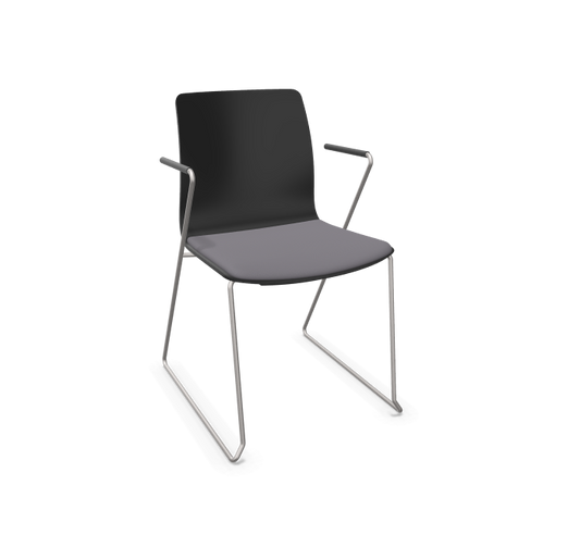 Fiore Sled Armchair Seat Upholstery