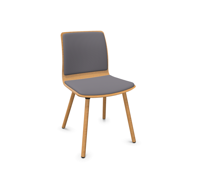 Fiore Wood Chair Front Upholstery
