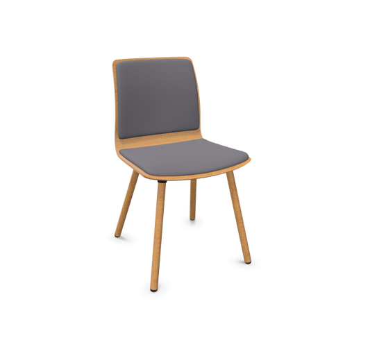 Fiore Wood Chair Front Upholstery